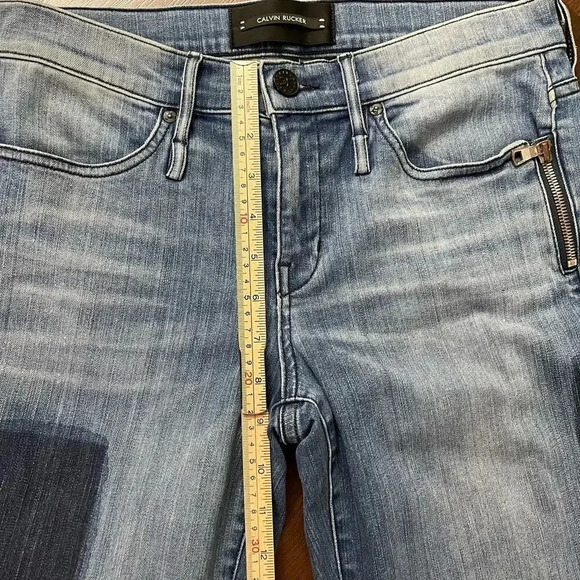 Calvin Rucker Heartbreaker Jeans Patchwork Skinny Low Rise Sz 29 - Picture 6 of 7